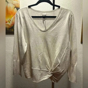 Nice+Zoe paper white tops size XL